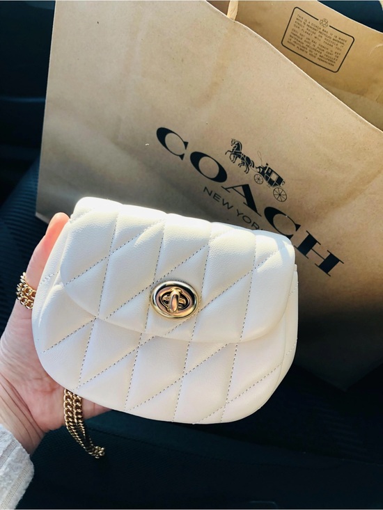 Coach Handbags - RARE,NEW! NO CHAIN,JUST THE BAG!Coach Turnlock Cream Lambskin Mini Bag/Card Case